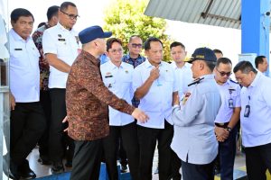 Bupati Egi Dampingi Mendagri dan Menhub Tinjau UPPKB Jembatan Timbang Way Urang